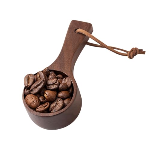 MLqkpwy Kaffeelöffel aus Holz, Suppenlöffel aus Holz | Kaffeebohnen gemahlener Löffel | Kaffee-Messlöffel, Küchen-Suppenlöffel für Kaffeebohnen, gemahlene Bohnen oder Tee von MLqkpwy