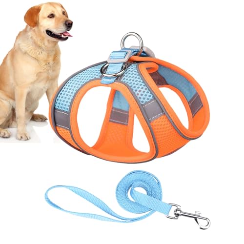 MLqkpwy Katzengeschirr, Katzengeschirr, verstellbar und weich – bequeme Outdoor-Weste für Katzen, Geschirr für kleine Hunde mit reflektierenden Streifen für draußen von MLqkpwy