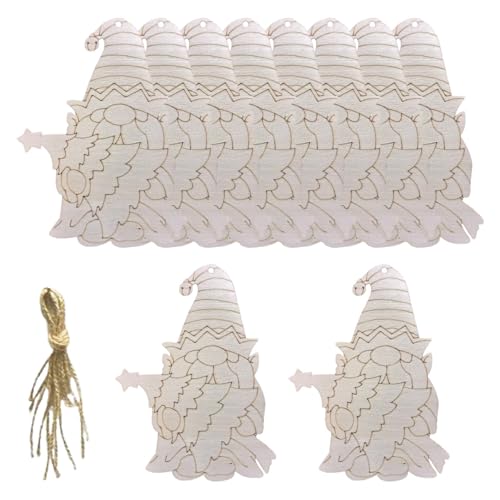 MLqkpwy Weihnachtszwerge aus Holz, Ausschnitte aus unvollendetem Holz, 10 Stück, selbsttragendes Handwerk, unvollendet, Weihnachtsornamente zum Bemalen für Festivals, Weihnachtsbaum MLqkpwy Weihnachtszwerge aus Holz, Ausschnitte aus unvollendetem Holz, 10 Stück, selbsttragendes Handwerk, unvollendet, Weihnachtsornamente zum Bemalen für Festivals, Weihnachtsbaum von MLqkpwy