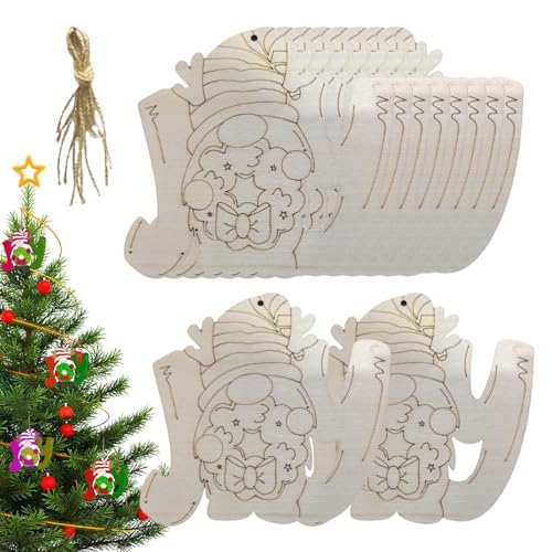 MLqkpwy Zwerge aus Weihnachtsholz, Ausschnitte aus unvollendetem Holz | 10 Stück selbsttragendes Handwerk unvollendet – Holzschnitte, die bemalt werden können, um zum Bemalen zu malen MLqkpwy Zwerge aus Weihnachtsholz, Ausschnitte aus unvollendetem Holz | 10 Stück selbsttragendes Handwerk unvollendet – Holzschnitte, die bemalt werden können, um zum Bemalen zu malen von MLqkpwy