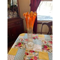 Northwood Ombré Fasching Glas Swing Vase von MLvintagetreasures