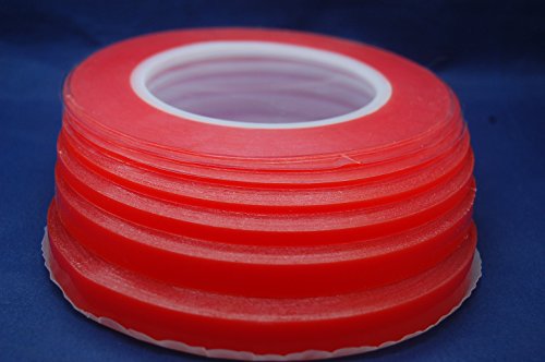 Ultra Starkes Rot Transparent Doppelseitiges Klebeband für Handy, DIY, Kunst, Elektronik, Handwerk, 1mm -12mm Variation (1mm+2mm+3mm) von MM-RT