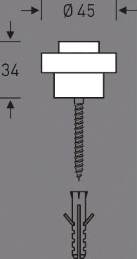 FSB Türpuffer 38 3881 45/34 Aluminium eloxiert, 1 Stück, silber,0 38 3881 00000 0105 von FSB