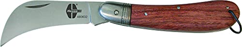 Hesse Gurtbandmesser 4059/1A (Messer klappbar, 1-teilig, gebogene Klinge, mit Ring, Länge 185 mm, Länge der Schneide 77 mm) von Hesse