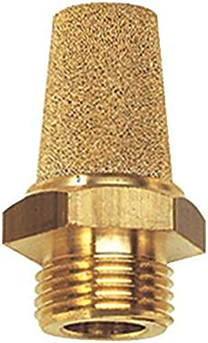 Riegler 113345 Sinterbronze-Schalldämpfer, Messinggewinde / Sechskant, G 1/8, AF 12 von Riegler