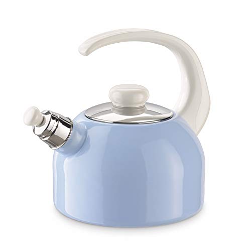 Riess Flötenkessel - Wasserkessel - Emaille - pastellgrün - Höhe 22 cm - 2 Liter von Riess