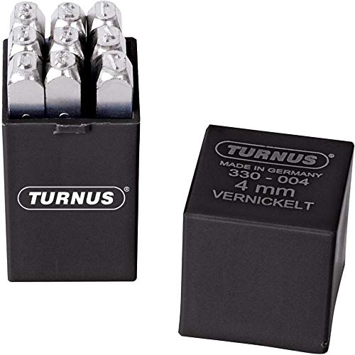 Turnus 330-002 Schlagzahlensatz Schrifthöhe vernickelt 9-teilig, 2mm, 1 Stück von Turnus
