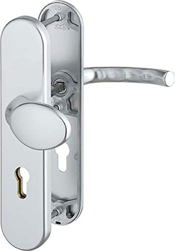 HOPPE Aluminium Schutz LangschildWechsel Garnitur für Außen/Wohnungsabschluss Türen 72 mm, natur ,76G/3331/3410/1710 von HOPPE
