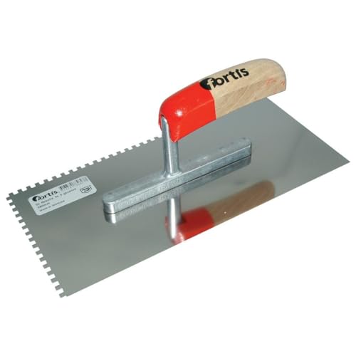 fortis Glättekelle gezahnt rostfrei 280 x 130 mm 6 x 6 mm von MM Spezial