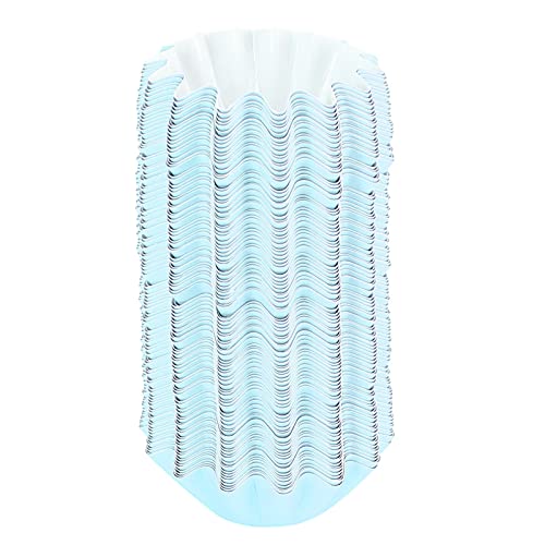 100 Stück Blumenform geformt Cupcake Kuchen Backformen Geburtstagsfeier lila grün rosa Himmelblau 220 ℃ Hohe Temperatur (Blau) von MMABEUTF