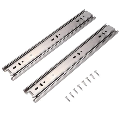12 "-18" Edelstahl schublade Gleit schiene 3 Abschnitte Glide Device Möbel Hardware (16 Zoll Nicht-Damping) von MMABEUTF