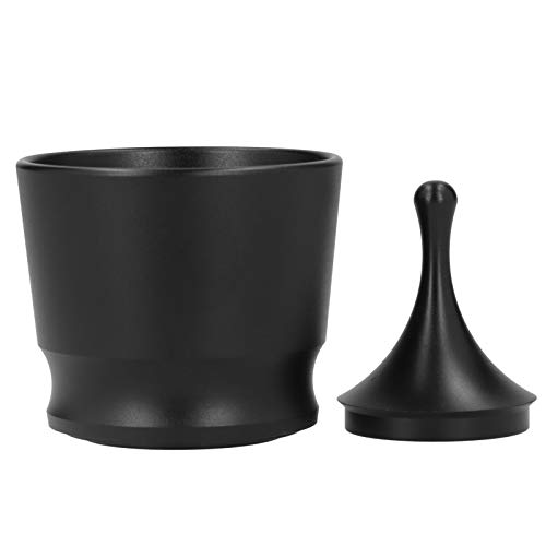 304 Edelstahl Kaffee Dosier ring Pulver Empfänger Behälter Kaffee Zubehör 58mm (Schwarz) von MMABEUTF