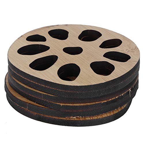 6 Stück Set Teacup Matte Untersetzer Wärme isolierte Tasse Pad Drink Ware Tabletop Zubehör für Home Kitchen ESS Material (Lotus Root Coaster) von MMABEUTF