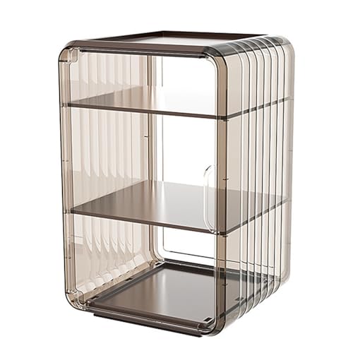 Acryl Wasser flasche Organizer Robust staub dicht leicht zu reinigen Wasser flaschen Aufbewahrung halter Desktop-Cup-Rack für Küche Wohnzimmer (Groß 3 Schicht braun) von MMABEUTF