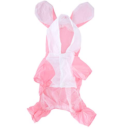 Für Hund, für Polyester, wasserdichte Regenmantelkohl mit Kapuze, Haustier trägt (Rosenate) von MMABEUTF