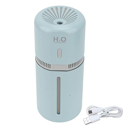 Für Mini -Autobefeuchter, 180 ml tragbarer cooler Nebel, USB -Ladung, mit Farbnachtlichtern (Blau) von MMABEUTF