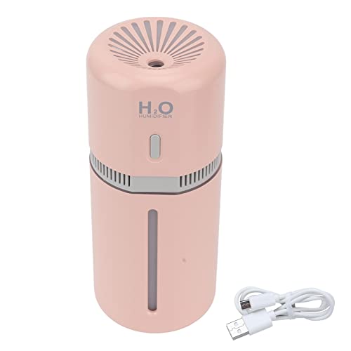 Für Mini -Autobefeuchter, 180 ml tragbarer cooler Nebel, USB -Ladung, mit Farbnachtlichtern (Rosa) von MMABEUTF