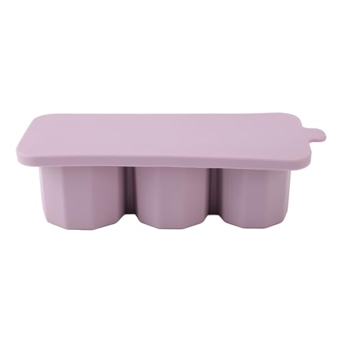 Für Silikon, für Eiswürfelschale, Hohlzylinder, leicht zu entlassen, mit Deckel, für Tumbler, für Gefrierschrank für Ice Drink Juice Whisky Cocktail (Lavendel lila) von MMABEUTF