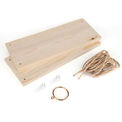 Für den Hausgarten Gebrauch, für Holzwand Seil hängendes Regal, Blumen Lager Regale, Blumentopf Regal (2 Tier) von MMABEUTF
