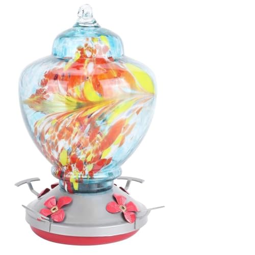 Für den Innenhof, für Vogelfutter, farbenfrohe Malerei, Wasserfütterungsinstrument für Kolibris (B) von MMABEUTF