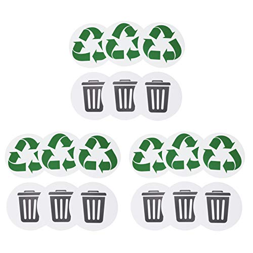 Für den Outdoor zu Hause, für recycelbare, 18 -pcs -Selbstklebstoff wasserdichtes Etikett für Müllrecycle von MMABEUTF