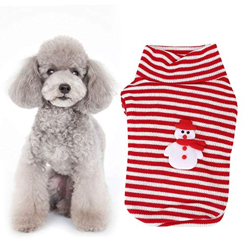 Haustier Polyester Kleidung Weich Kostüm Hochkragen Weihnachtsfleisch Schneemann Hunde Katze (L) von MMABEUTF