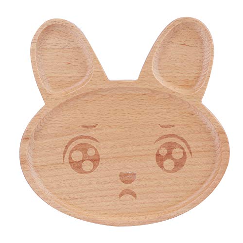 Holzfutter Tablett Teller Teller Frühstück Servingplatten Snack Behälter für Baby Kinder Kindergeschirr Geschirr von MMABEUTF
