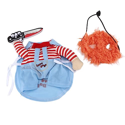 Hunde Cosplay -Kostüm lustige verstellbare Neuheit Hundekleidung Halloween Weihnachtsfleischparty (S) von MMABEUTF