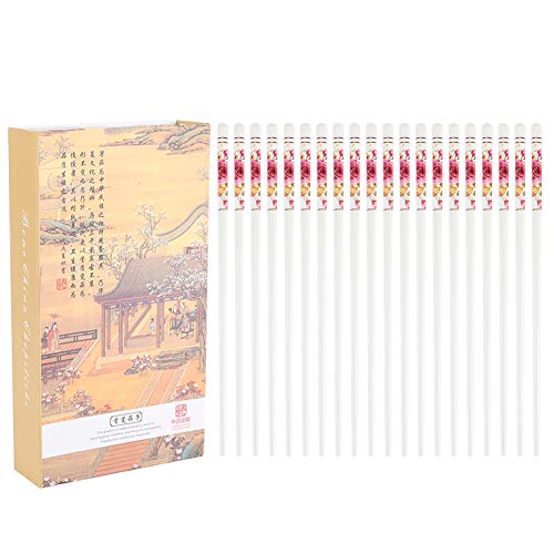 Keramik -Essstäbchen ausgezeichnete glatte Grip 10 Paar Home Hotel Restaurant White White (Blumenmuster 1) von MMABEUTF
