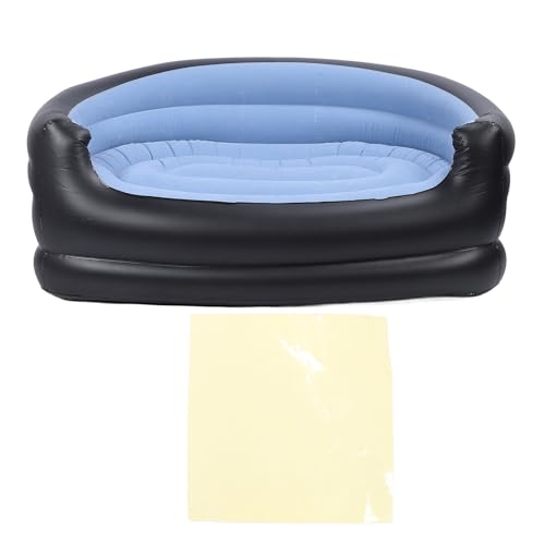 MMABEUTF Aufblasbarer Stuhl PVC und samt wasserdacht bequem tragbare aufblasener Couch für Outdoor (Blau) von MMABEUTF