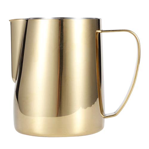 MMABEUTF EDELSTAHL KAFFEE JUG MULTI FUNKTION LATTE KUNST PITCHER Gold (600 ml) von MMABEUTF