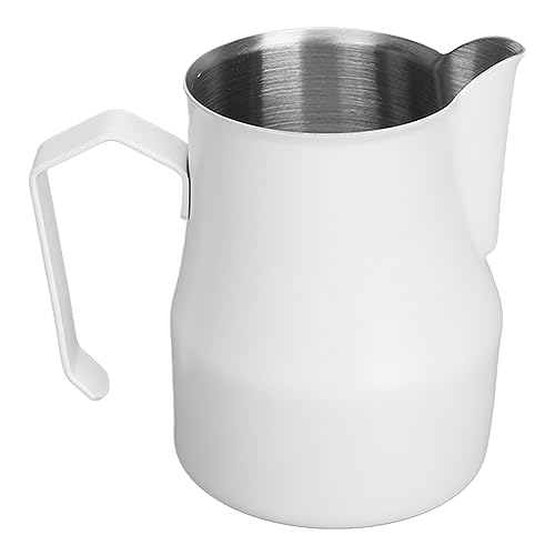 MMABEUTF EDELSTAHL KAFFEE MILCH CUP FROTHING PITCHER DAMING JUG CUP OLECRANON OUTLET (Weiß 450 ml) von MMABEUTF