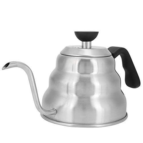 MMABEUTF Edelstahl Haushaltshauskaffee Tropf Schwule Kessel Kessel über Kaffeekessel Teekanne Silber 1200 ml 1000 ml Hausmilch Tee Shop Bar Café Café Café (1000 ml) von MMABEUTF