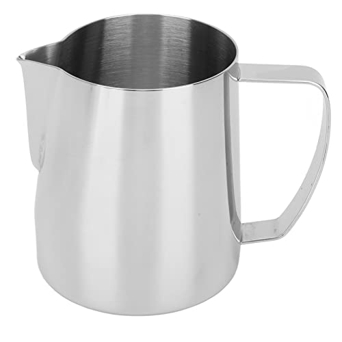MMABEUTF Edelstahl Kaffee Milch Schaum Tasse Krug Latte Art 700ml (Silber) von MMABEUTF