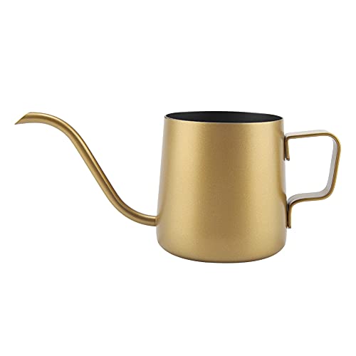 MMABEUTF Edelstahlkaffee Tropftopf Kettlenarrow Spout für kontrolliertes Gießen und köstliches Brauen (Golden) von MMABEUTF