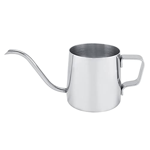 MMABEUTF Edelstahlkaffee Tropftopf Kettlenarrow Spout für kontrolliertes Gießen und köstliches Brauen (Silber) von MMABEUTF