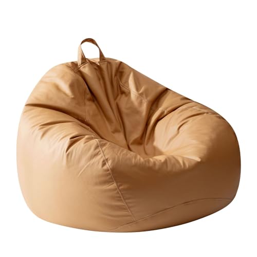 MMABEUTF Epp Bohnensackstuhl für Schlafzimmersofa, atmungsaktivem Stoff, bequemer Lounge -Stuhl, großer Größe, für Balkon entspannen (Ingwergelb) von MMABEUTF