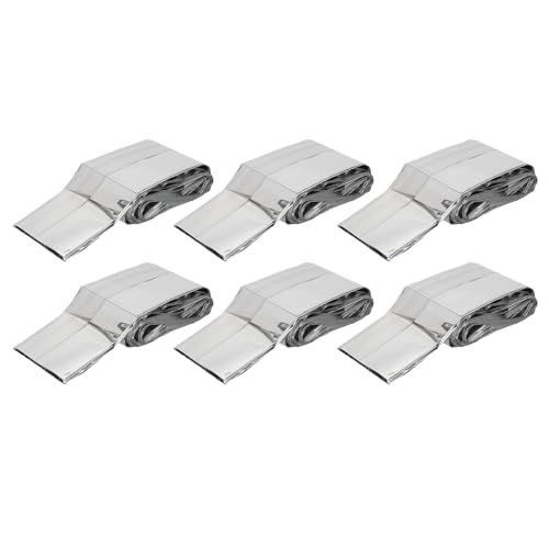 MMABEUTF Für 6pcs für Notfallthermiedecke, reflektierende Wärmeisolierung, PET -Film, 160 x 210 cm, für Wanderreisen im Freien im Freien von MMABEUTF