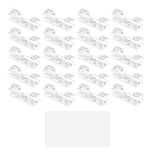 MMABEUTF Für Kabelclips, 20-teiligen Selbstkleberkabelorganisator, tragbarer Nailless-Kabelhalter mit doppelseitigem Klebeband für Büro/Haus/Auto/Schreibtisch von MMABEUTF