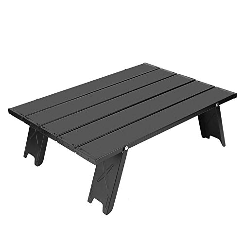 MMABEUTF Für Mini für Aluminiumlegierung, Klapptisch, schwarz, für Camping im Freien/Grill/Picknick von MMABEUTF