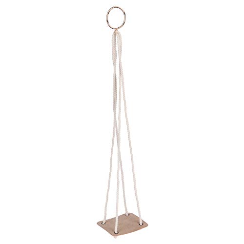 MMABEUTF Für den Pflanzgefäßhalter für Blumenpot -Hängekleiderbügel, PU -Lederbasis, Baumwollseil, Gartenarbeit (Gelb 10 cm) von MMABEUTF