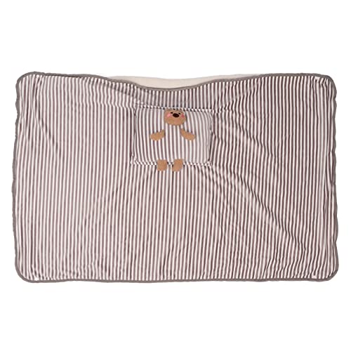 MMABEUTF Für die Polyester -Elektrikdecke, USB 5V, tragbare waschbare thermostatisch, für zu Hause (Bear Striped Gray) von MMABEUTF