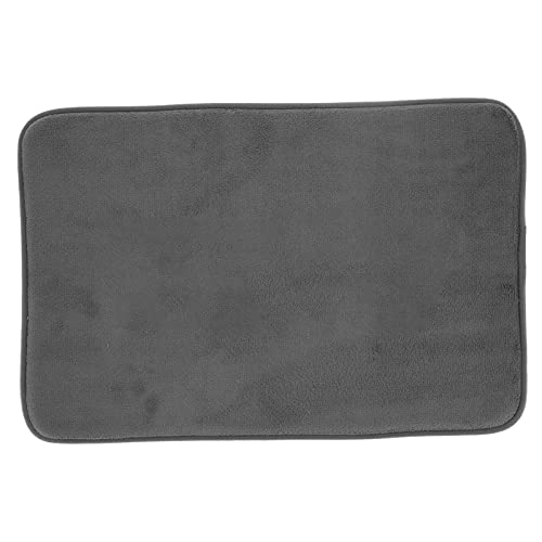 MMABEUTF Für einen eleganten Stil, für Bodenmatte, langsamer Abpraller, absorbierende, Nicht schlupfhafte, für den Heimzug (Grau mit schwarzem innerem Fleece) von MMABEUTF