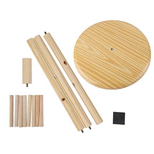 MMABEUTF HOLZ HANGER BODEN STEHENDER COAT RACK DURBAR HOME MÖBEL KLEIDUNG RUNDE BASIS (Holzfarbe) von MMABEUTF