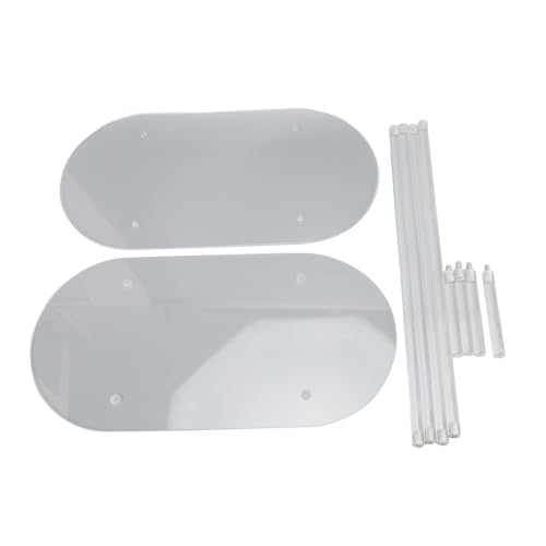 MMABEUTF Klarer Seitentisch Acryl 2 Tier oval Moderne abnehmbare Nachttisch Endtisch für Wohnzimmer Büro Flur Schlafzimmer MMABEUTF Klarer Seitentisch Acryl 2 Tier oval Moderne abnehmbare Nachttisch Endtisch für Wohnzimmer Büro Flur Schlafzimmer von MMABEUTF