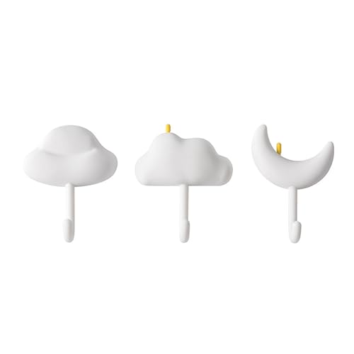 MMABEUTF Niedliche starke Traglager -Klebstoff -Wader -Wandhaken Küche Badezimmer Wohnzimmer (Weiß) von MMABEUTF