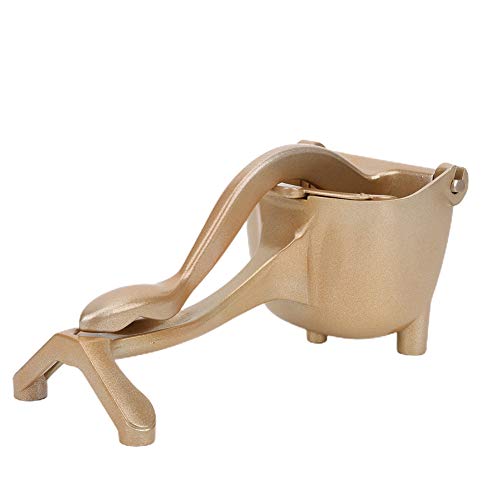 Manual Juicer Aluminiumlegierung Zitronenpresse Squeezer Haushaltsextraktor (Gold) von MMABEUTF