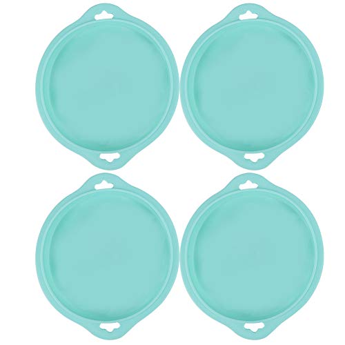 Silikonschichtkuchenform Nicht -Stick -Backwerkzeuge Brotpfanne leicht zu reinigen hohe Temperatursicherheit und rosa grünem Innendurchmesser 5,7 Zoll 7,7 Zoll Kuchenschale Form (Große Größe) von MMABEUTF