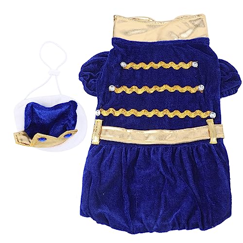 Süße Haustierhundfestivals Kostüm mit Hut Weihnachts -Outfit Haustieranzug Haustier Vorräte (M) von MMABEUTF