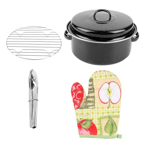 Tragbarer Grilltopf Süßkartoffelfleisch BBQ Grill mit Deckel Haus verwenden Emaille 22 * 22 * 10 cm rot Tragbarer Grilltopf Süßkartoffelfleisch BBQ Grill mit Deckel Haus verwenden Emaille 22 * 22 * 10 cm rot von MMABEUTF